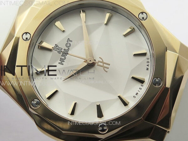 Classic Fusion Orlinski RG APSF 1:1 Best Edtion White Faceted Dial on White Rubber Strap A2892 – Bild 7