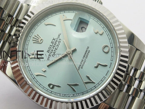 DateJust 41 126334 SS GMF 1:1 Best Edition Ice Blue Dial Arabic Markers on Jubilee Bracelet – Bild 7