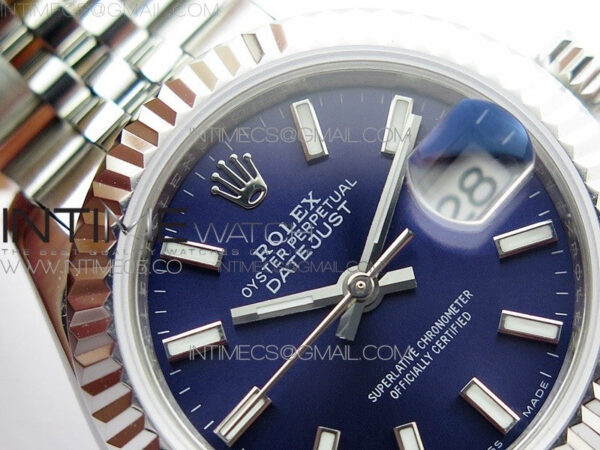 Datejust 28mm 279174 SS BP Best Edition Blue Sticks Markers Dial on SS Jubilee Bracelet ETA2671 – Bild 8