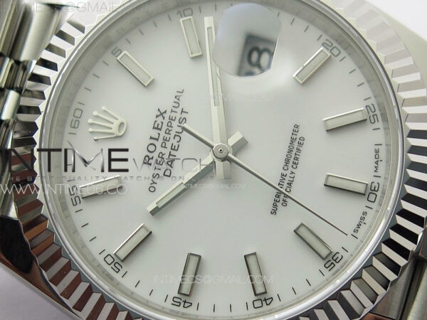 DateJust 41 126334 ZF 1:1 Best Edition 904L Steel White Dial Stick Marker on Jubilee Bracelet A2824 (Free Key Ring) – Bild 7