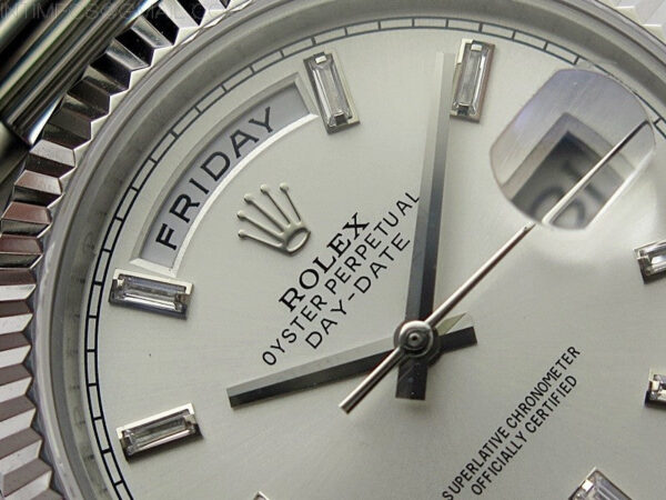 Day Date 40mm 228239 Gain Weight SS/tungsten APSF 1:1 Best Edition Silver Dial T Crystals Markers on SS President Bracelet A2836 – Bild 10