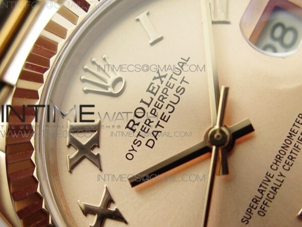 Datejust 31mm 278275 RG BP Best Edition RG Roman Markers Dial @6 Dia on RG President Bracelet – Bild 9