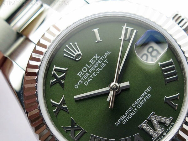 Datejust 31mm 278273 SS BP Best Edition Green Roman Markers Dial on Oyster Bracelet – Bild 8