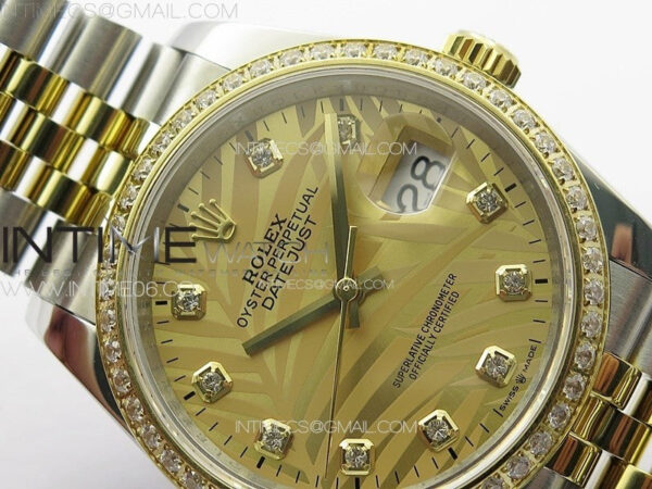 DateJust 36 SS/YG 126234 Diamonds Bezel JDF 1:1 Best Edition New YG Dial on Jubilee SS/YG Bracelet – Bild 8