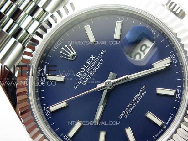 DateJust 41 126334 ZF 1:1 Best Edition 904L Steel Blue Dial Stick Marker on Jubilee Bracelet A2824 (Free Key Ring) – Bild 8