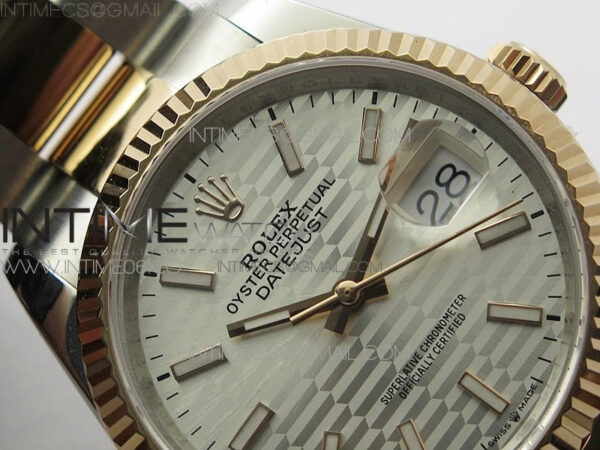 DateJust 36 SS/RG 126231 BP 1:1 Best Edition Silver Dial on Oyster Bracelet – Bild 8