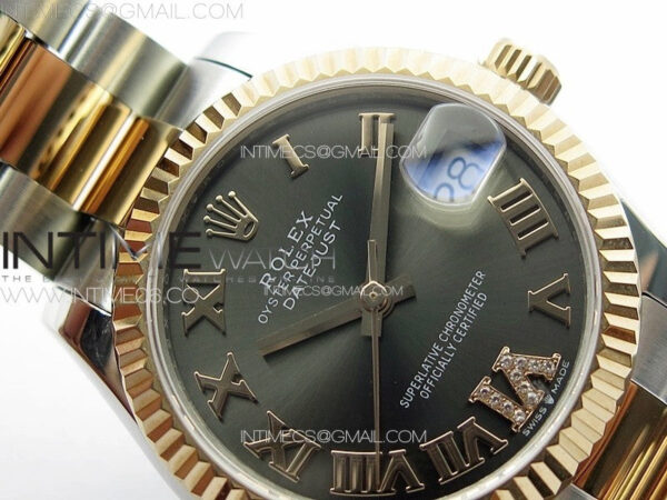 DateJust 31mm 178271 SS/RG APSF Best Edition Gray Dial Roman Markers on Oyster Bracelet A2824 – Bild 8