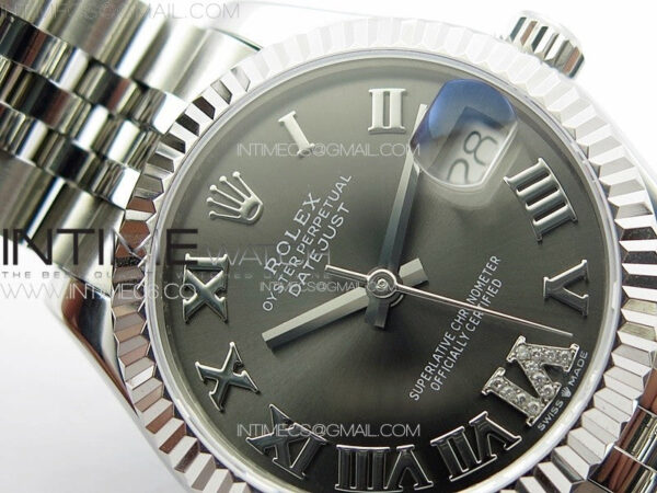 DateJust 31mm 178271 SS APSF Best Edition Gray Dial Roman Markers on Jubilee Bracelet A2824 – Bild 8