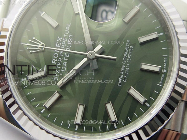 DateJust 36 SS 126234 VSF 1:1 Best Edition 904L Steel Green Leaf Dial on Jubilee Bracelet VS3235 – Bild 7