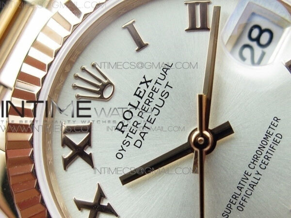 Datejust 31mm 278275 RG BP Best Edition Silver Roman Markers Dial on RG President Bracelet – Bild 8