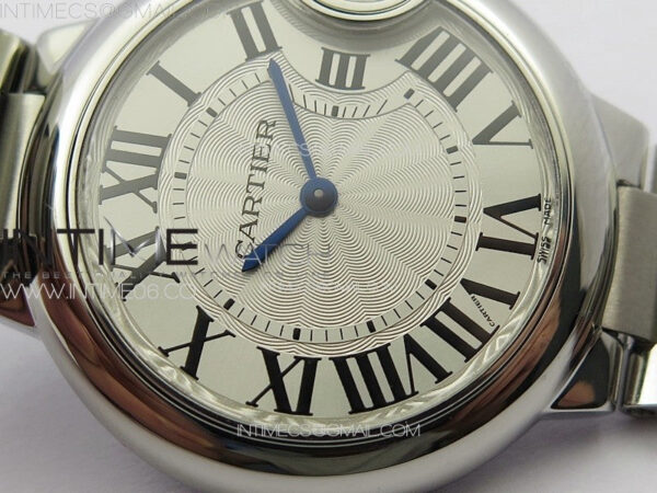 Ballon Bleu 33mm SS V20F 1:1 Best Edition White Textured Dial on SS Bracelet Gen Cal.157 Quartz – Bild 9