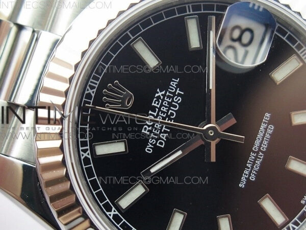 Datejust 31mm 278275 SS BP Best Edition Black Stick Markers Dial on SS President Bracelet – Bild 7