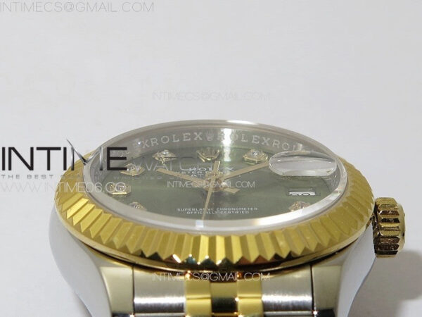 Datejust 28mm 279179 SS/YG APSF Best Edition Green Dial Crystals Markers on SS/YG Jubilee Bracelet NH05 – Bild 8