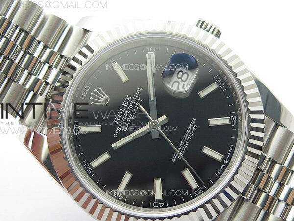 DateJust 41 126334 NTF 1:1 Best Edition 904L Steel Black Stick Dial on Jubilee Bracelet VR3235 – Bild 8