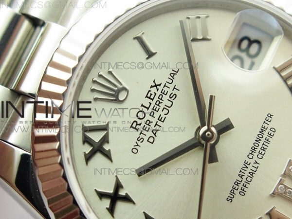 Datejust 31mm 278275 SS BP Best Edition Silver Roman Markers Dial(@6 Crystal Makrer) on SS President Bracelet – Bild 8