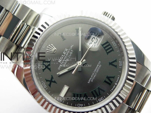 DateJust 41 126334 NTF 1:1 Best Edition 904L Steel Gray Roman Dial on Oyster Bracelet VR3235 – Bild 8