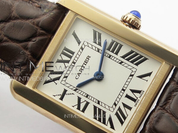Tank Solo Ladies 25mm RG K11F 1:1 Best Edition White Dial on Brown Leather Strap Ronda Quartz – Bild 8