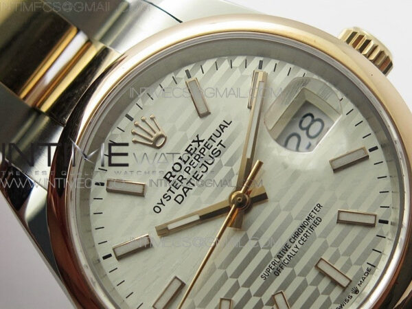 DateJust 36 SS/RG 126201 BP 1:1 Best Edition Silver Dial on Oyster Bracelet – Bild 8