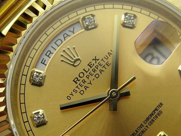 Day Date 40mm 228238 Gain Weight YG/tungsten APSF 1:1 Best Edition Gold Dial Crystals Markers on YG President Bracelet A2836 – Bild 8