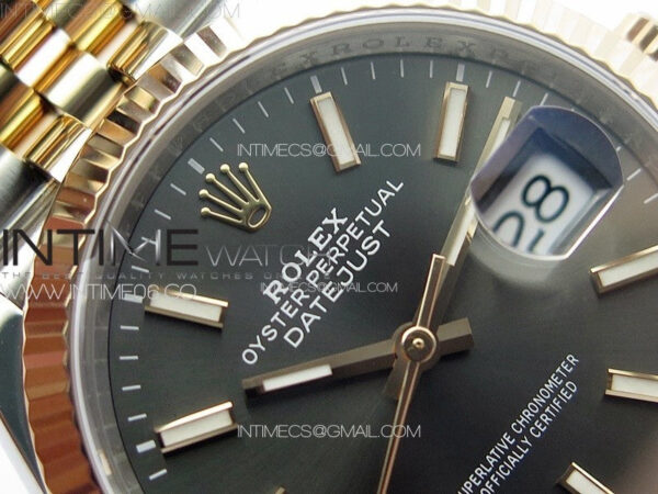 DateJust 36 SS 126231 VSF 1:1 Best Edition 904L Steel Gray Stick Dial on Jubilee Bracelet VS3235 – Bild 8