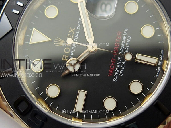 Yacht-Master 126655 Weight RG/Tungsten Gold ARF 1:1 Best Edition Black Ceramic Bezel on Oysterflex Rubber Strap VS3235 – Bild 9