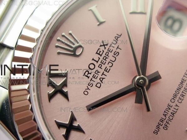 Datejust 31mm 278275 SS BP Best Edition Pink Roman Markers Dial(@6 Crystal Makrer) on SS President Bracelet – Bild 8