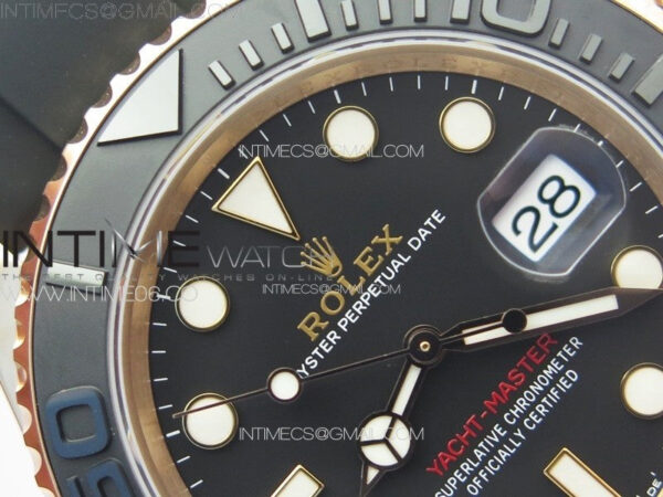 Yacht-Master 126655 RG VSF 1:1 Best Edition Black Ceramic Bezel on Oysterflex Rubber Strap VS3235 – Bild 8