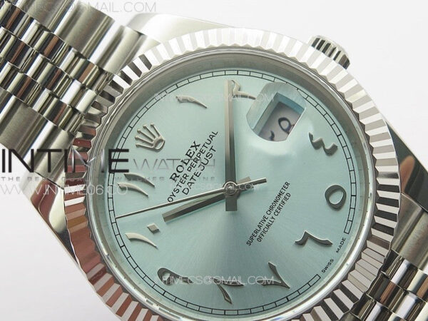 DateJust 41 126334 SS GMF 1:1 Best Edition Ice Blue Dial Arabic Markers on Jubilee Bracelet – Bild 8