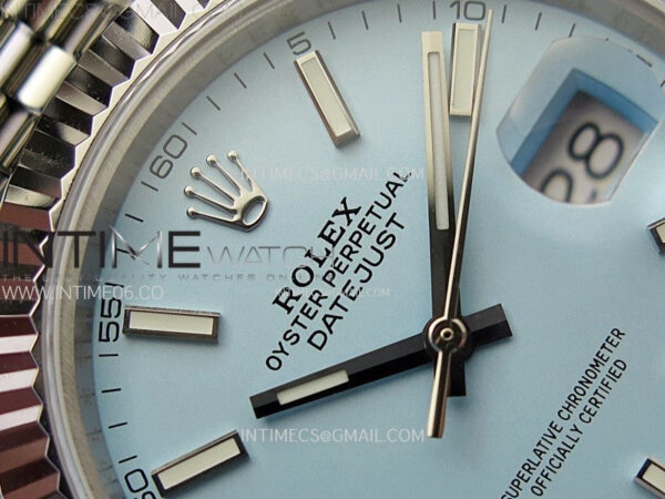 DateJust 41 126334 SS BP 1:1 Best Edition Ice Blue Dial on Jubilee Bracelet – Bild 8