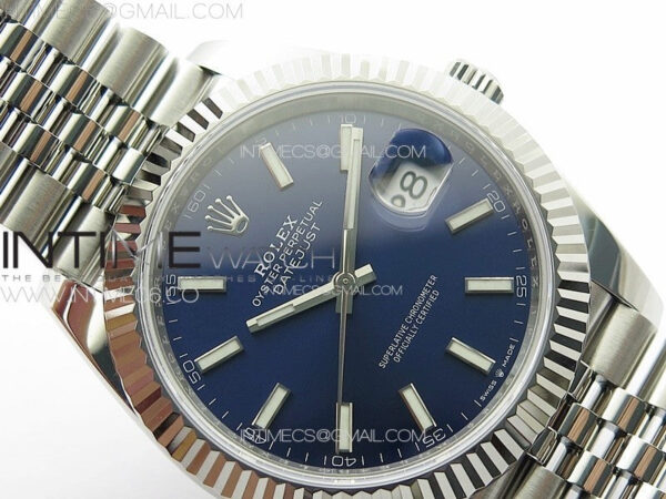 DateJust 41 126334 NTF 1:1 Best Edition 904L Steel Blue Stick Dial on Jubilee Bracelet VR3235 – Bild 8