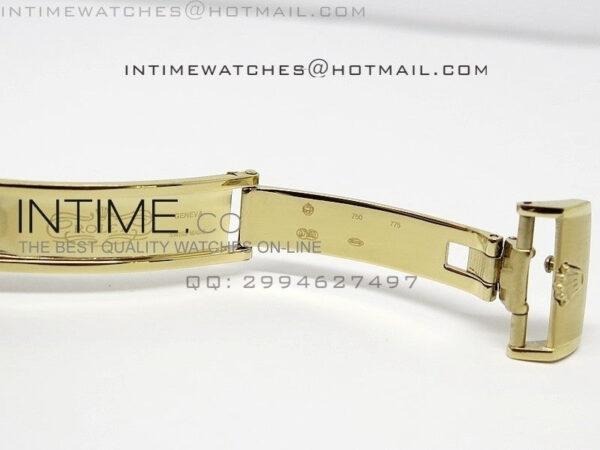 DayDate YG 36mm Silver Dial Diamond Bezel On Leather Strap – Bild 8