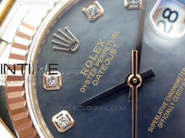 Datejust 31mm 278275 RG BP Best Edition MOP Black Crystal Markers Dial on RG President Bracelet – Bild 8