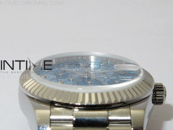 DateJust 31mm 278274 904L SS GMF Best Edition Blue Flowers Crystals Dial on 904L President Bracelet A2824 – Bild 8