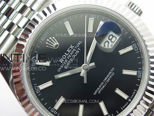 DateJust 41 126334 ZF 1:1 Best Edition 904L Steel Black Dial Stick Marker on Jubilee Bracelet A2824 (Free Key Ring) – Bild 8