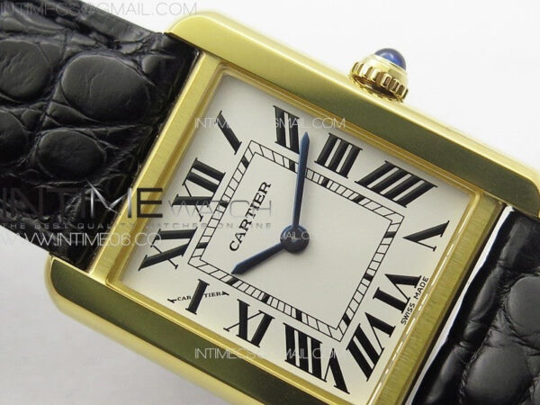 Tank Solo Ladies 25mm YG K11F 1:1 Best Edition White Dial on Black Leather Strap Ronda Quartz – Bild 8