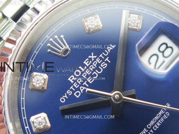 DateJust 36 SS 126234 VSF 1:1 Best Edition 904L Steel Blue Dial Diamonds Markers on Jubilee Bracelet VS3235 – Bild 7
