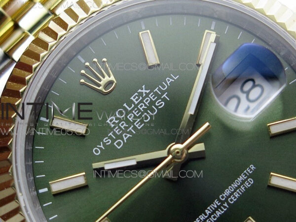 Datejust 36mm 116231 SS/YG BP 1:1 Best Edition Green Dial Stick Markers On SS/YG Jubilee Bracelet A2824 – Bild 8