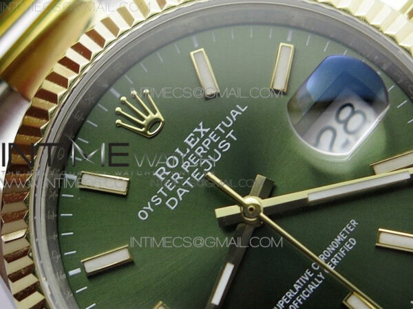 Datejust 36mm 116231 SS/YG BP 1:1 Best Edition Green Dial Stick Markers On SS/YG Oyster Bracelet A2824 – Bild 8