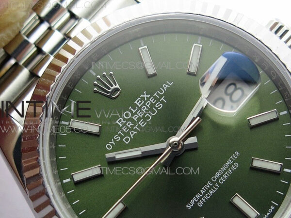 Datejust 36mm 116231 SS BP 1:1 Best Edition Green Dial Stick Markers On SS Jubilee Bracelet A2824 – Bild 7
