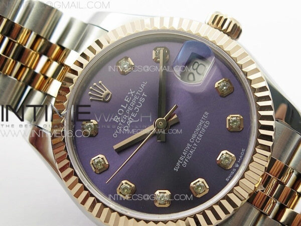 DateJust 31mm 178271 SS/RG APSF Best Edition Blue Dial Crystal Markers on Jubilee Bracelet A2824 – Bild 8