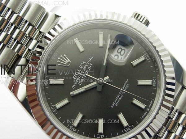 DateJust 41 126334 NTF 1:1 Best Edition 904L Steel Gray Stick Dial on Jubilee Bracelet VR3235 – Bild 8