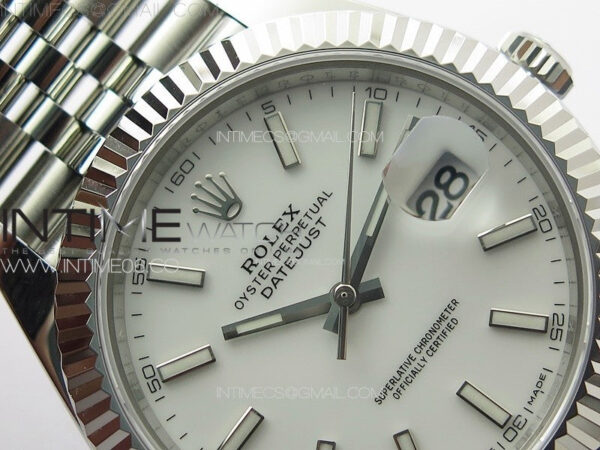 DateJust 41 126334 ZF 1:1 Best Edition 904L Steel White Dial Stick Marker on Jubilee Bracelet A2824 (Free Key Ring) – Bild 8