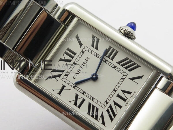Tank Louis Ladies 25mm SS 8848F 1:1 Best Edition White Dial on SS Bracelet Ronda Quartz(Free leather strap) – Bild 9