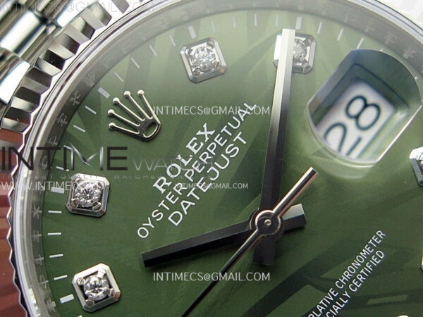 DateJust 36 SS 126234 VSF 1:1 Best Edition 904L Steel Green Leaf Dial Diamonds Markers on Jubilee Bracelet VS3235 – Bild 8