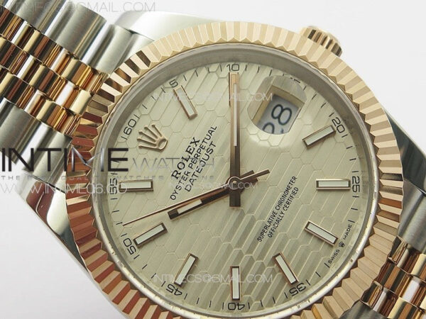 DateJust 41 126334 SS/RG GMF 1:1 Best Edition Silver Fluted Dial on SS/RG Jubilee Bracelet – Bild 8