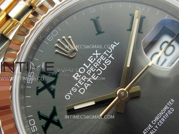 DateJust 36 SS 126231 904L SS/RG VSF 1:1 Best Edition Gray Dial Roman Markers on Jubilee Bracelet VS3235 – Bild 8