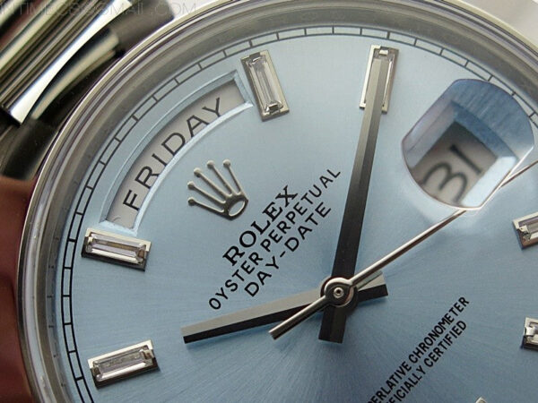 Day Date 40mm 228239 Gain Weight SS/tungsten APSF 1:1 Best Edition Ice Blue Dial T Crystals Markers on SS President Bracelet A2836 – Bild 8