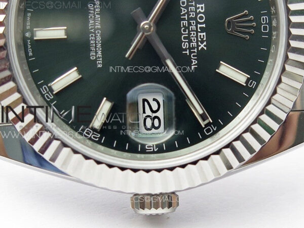 DateJust 41 126334 NTF 1:1 Best Edition 904L Steel Green Stick Dial on Jubilee Bracelet VR3235 – Bild 8