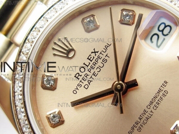 Datejust 31mm 278275 RG Dia Bezel BP Best Edition RG Crystal Markers Dial on RG President Bracelet – Bild 8
