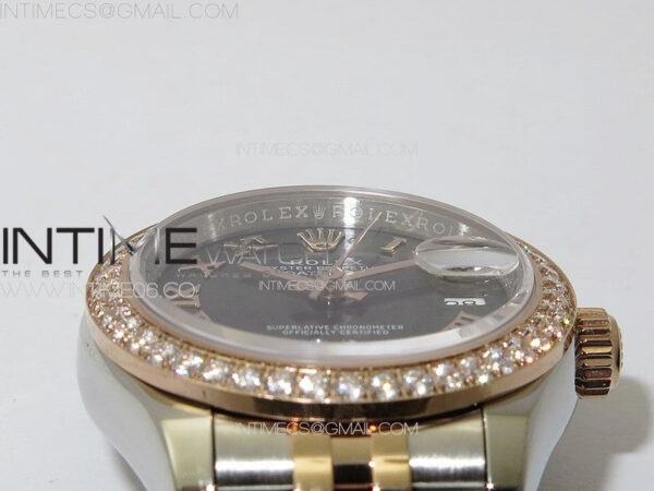 Datejust 28mm 279179 SS/RG APSF Best Edition Gray Dial Roman Markers on SS/RG Jubilee Bracelet NH05 – Bild 8